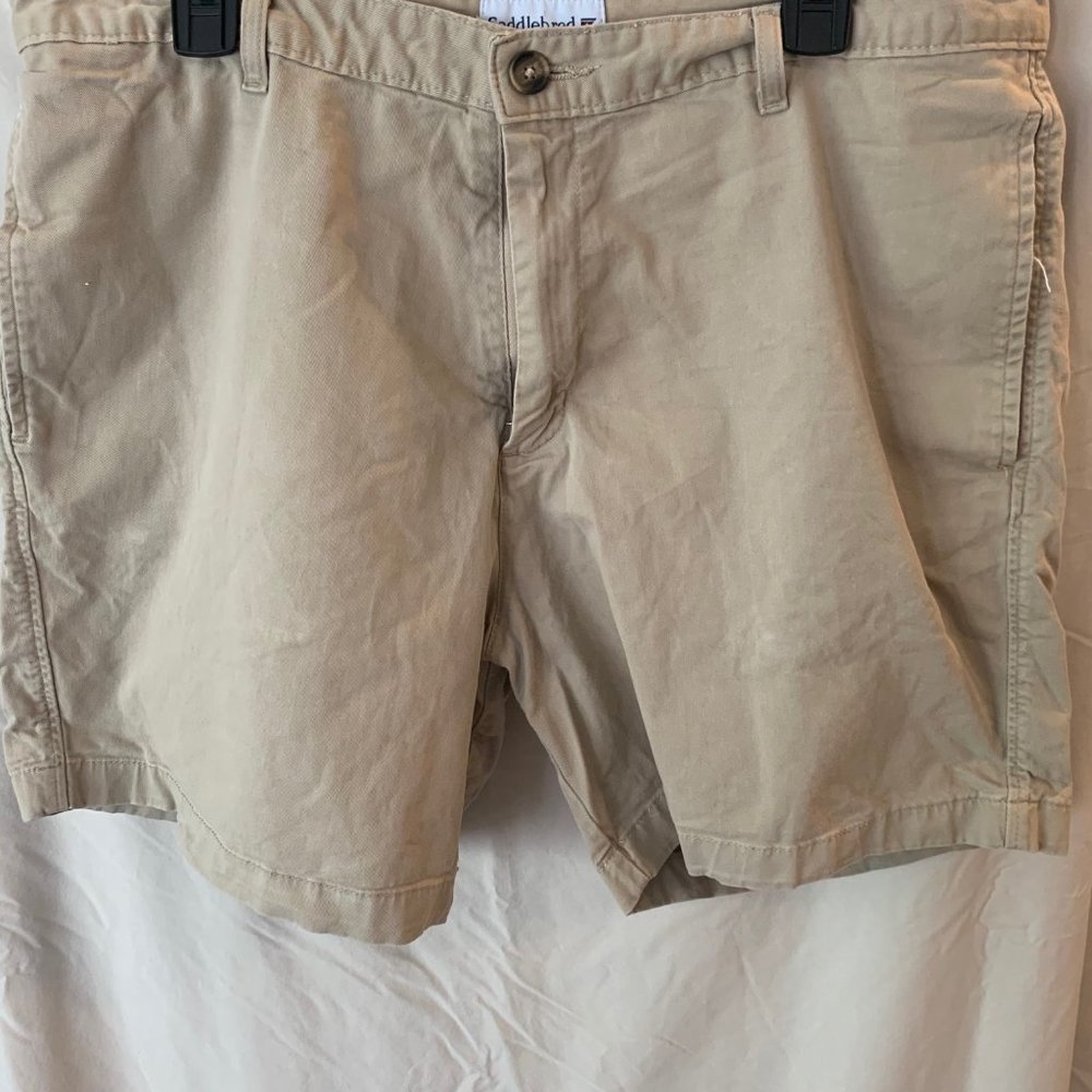 KHAKI FLAT FRONT SHORTS